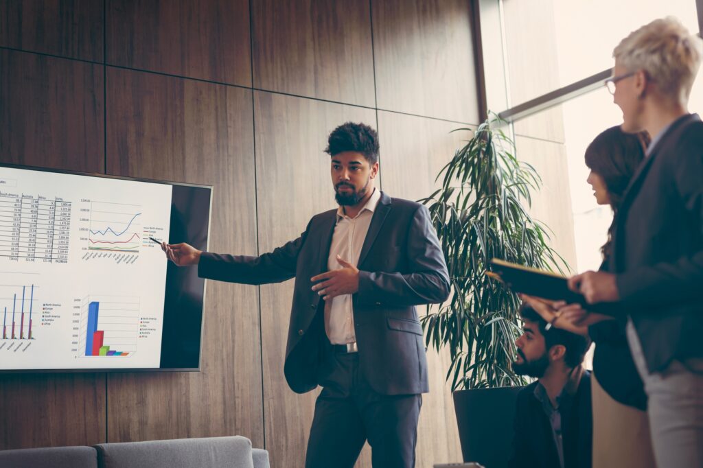 Business people on a briefing